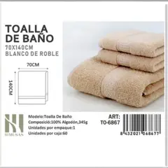 GENERICO - Toallas 100% Algodon Con Detalles Bordados 70X140