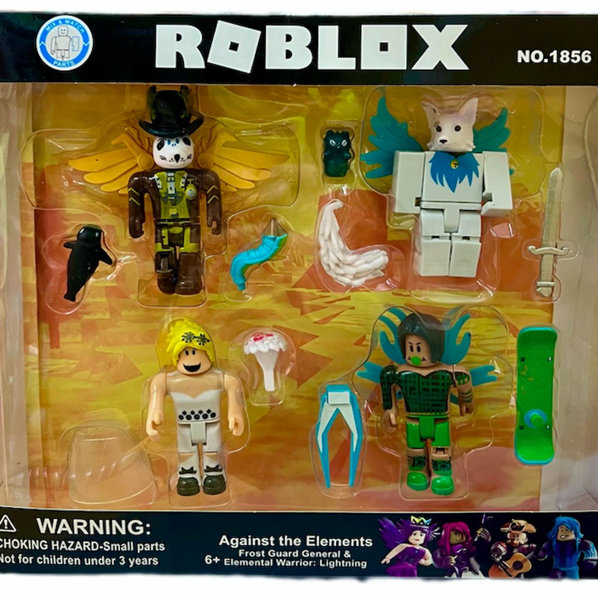GENERICO - Figuras Coleccionables De Personajes De Roblox (juego De 4 figuras mas 9 accesorios)