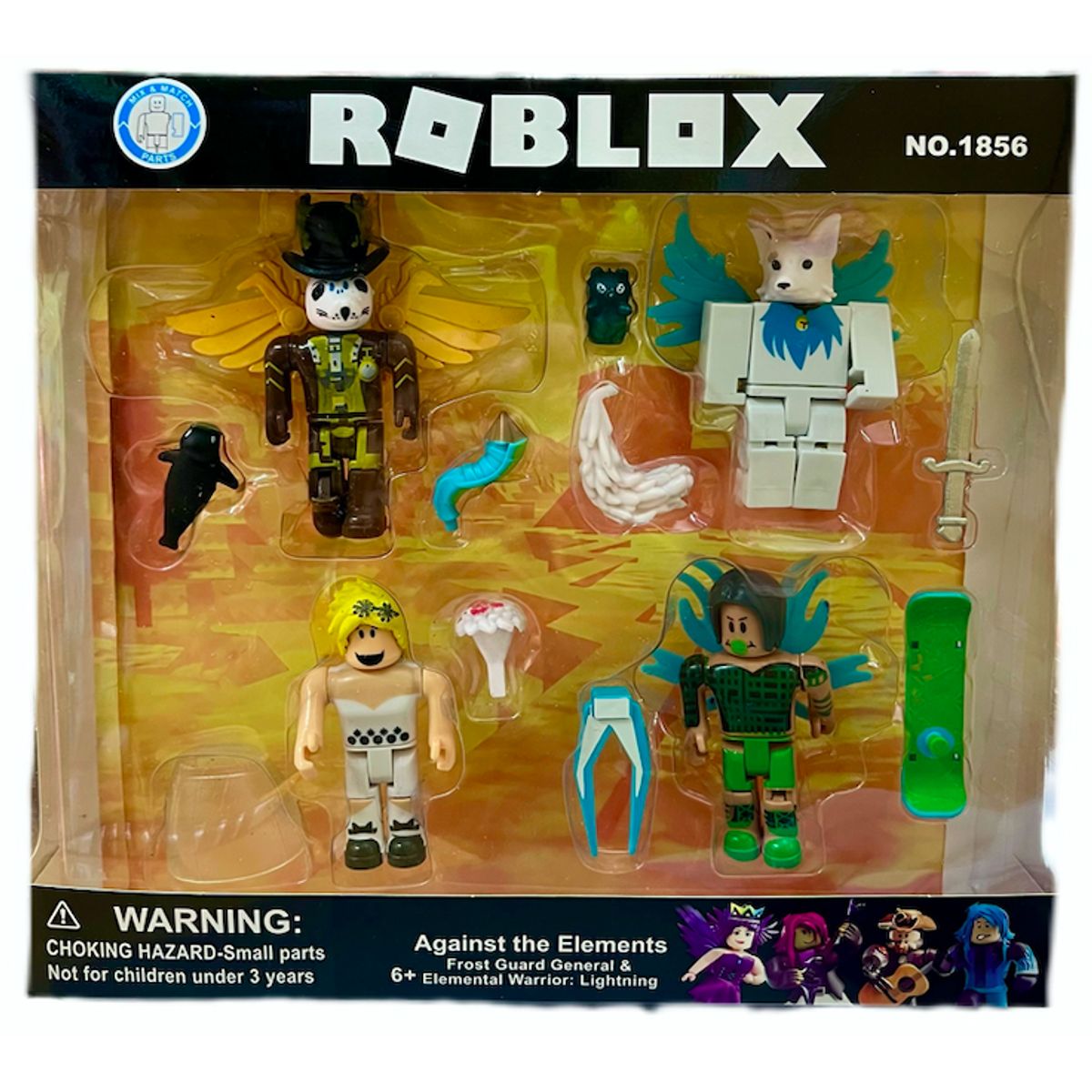 GENERICO - Figuras Coleccionables De Personajes De Roblox (juego De 4 figuras mas 9 accesorios)
