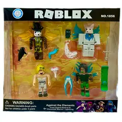 GENERICO - Figuras Coleccionables De Personajes De Roblox (juego De 4 figuras mas 9 accesorios)
