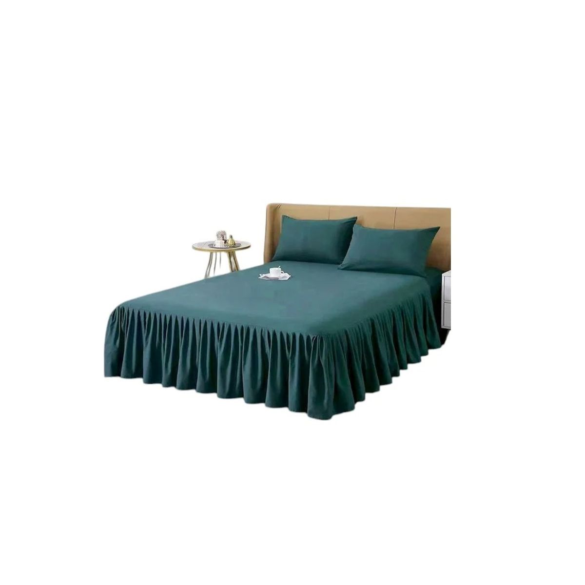 GENERICO - Faldon para cama plaza y media Unicolor Imusa