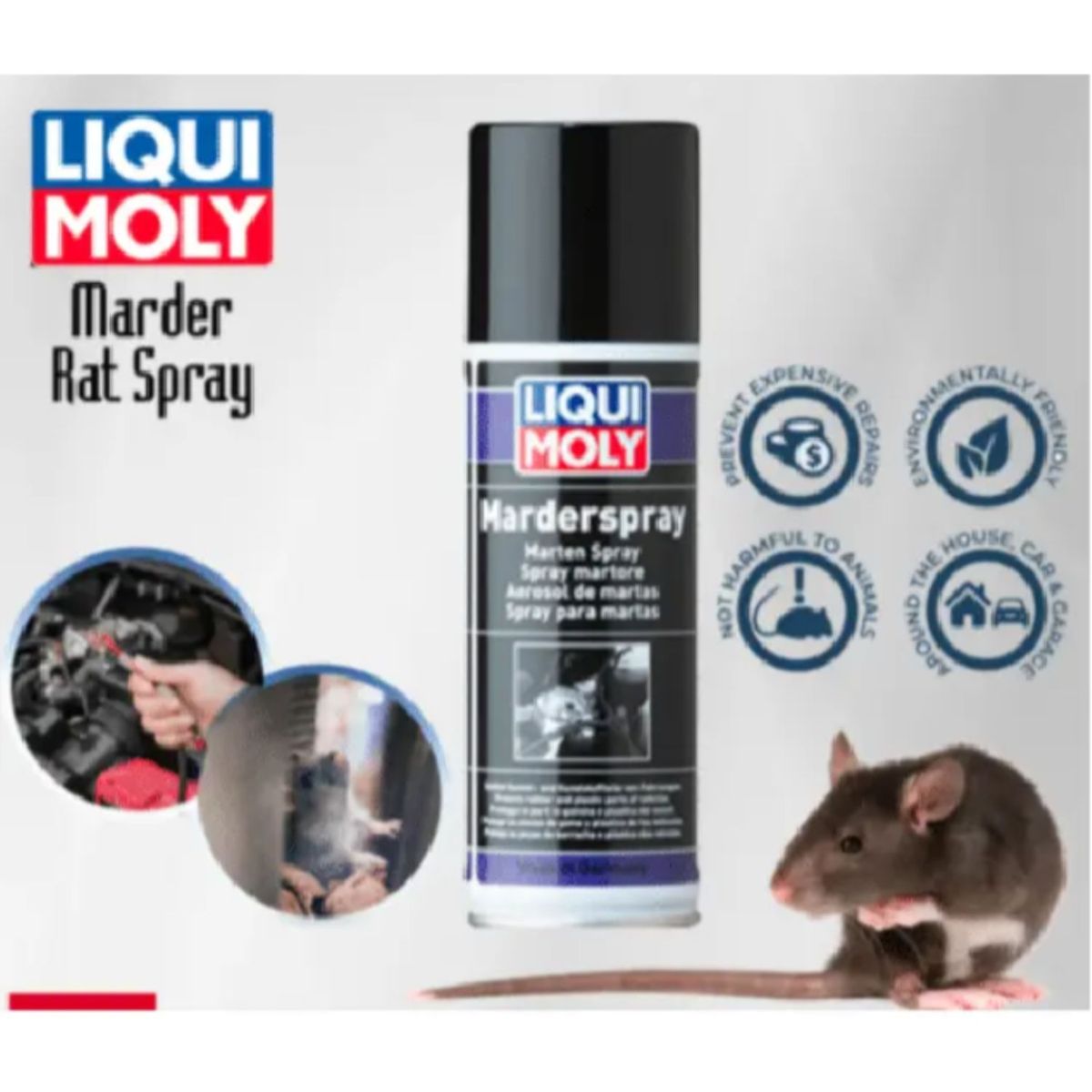 LIQUI MOLY - Repelente en Spray para Roedores Liqui Moly 200 Ml.