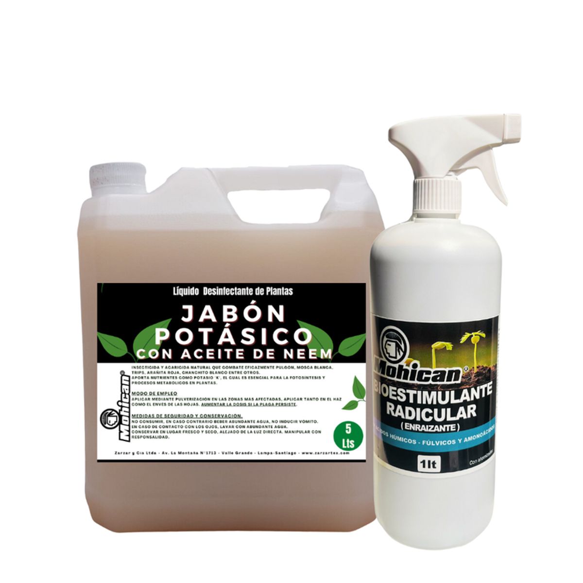 MOHICAN - JABÓN POTÁSICO+BIOESTIMULA RADICULAR CON HÚMICO,FÚLVICO,AMIN