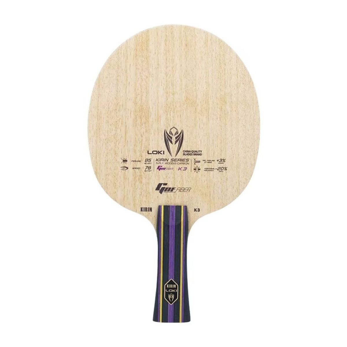 LOKI - Madero tenis de mesa Loki 7 capas Kirin 3 Carbono GNF OFF