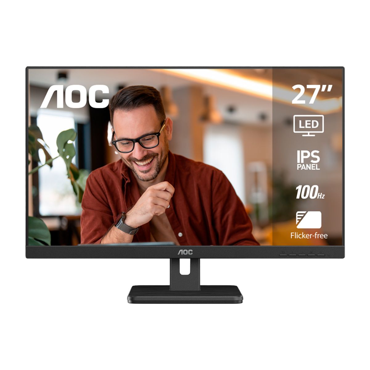 AOC - Monitor AOC 27in FHD IPS 100Hz 4ms AdaptiveSync Vesa HDMI