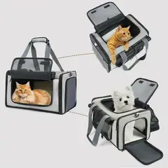 EVERSO - Bolso Transportador Gato Avion Mochila Mascotas Bolsos Gatos