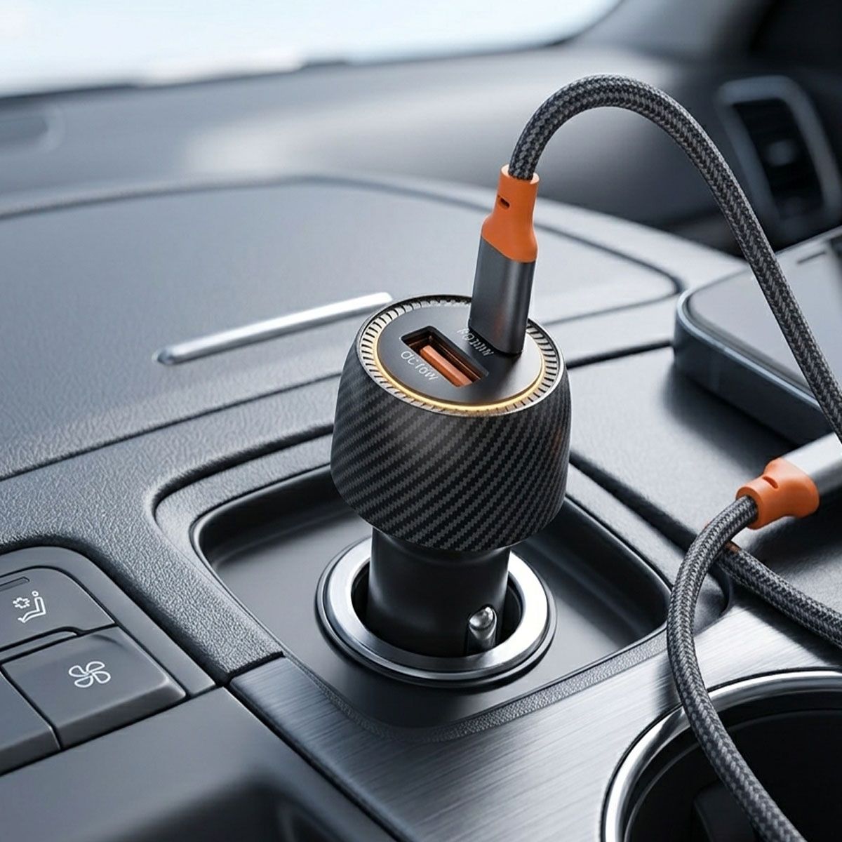 BESTLINK - Cargador Dual USB-C + USB-A para Auto Carga Rápida 48W PD-QC