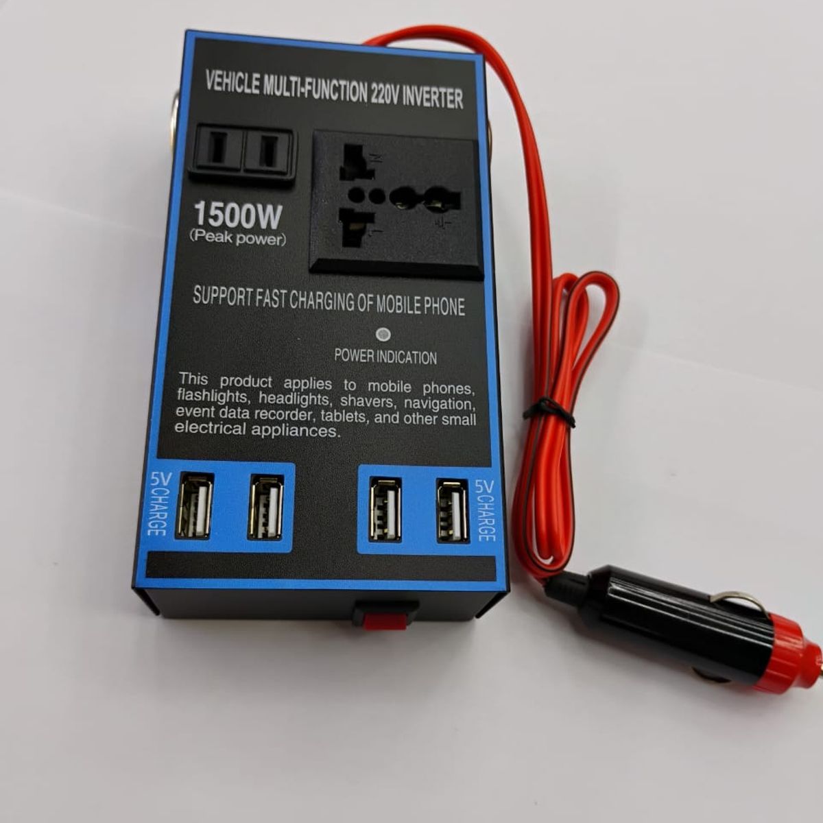 GENERICO - Inversor 1500W 1224V a 110220V con USB carga rápida