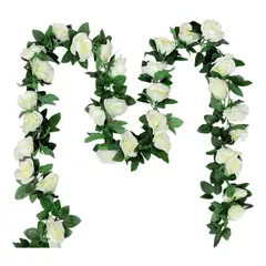 GENERICO - 10 Pack Flores Artificiales Rosas Enredadera Decoración BELUG