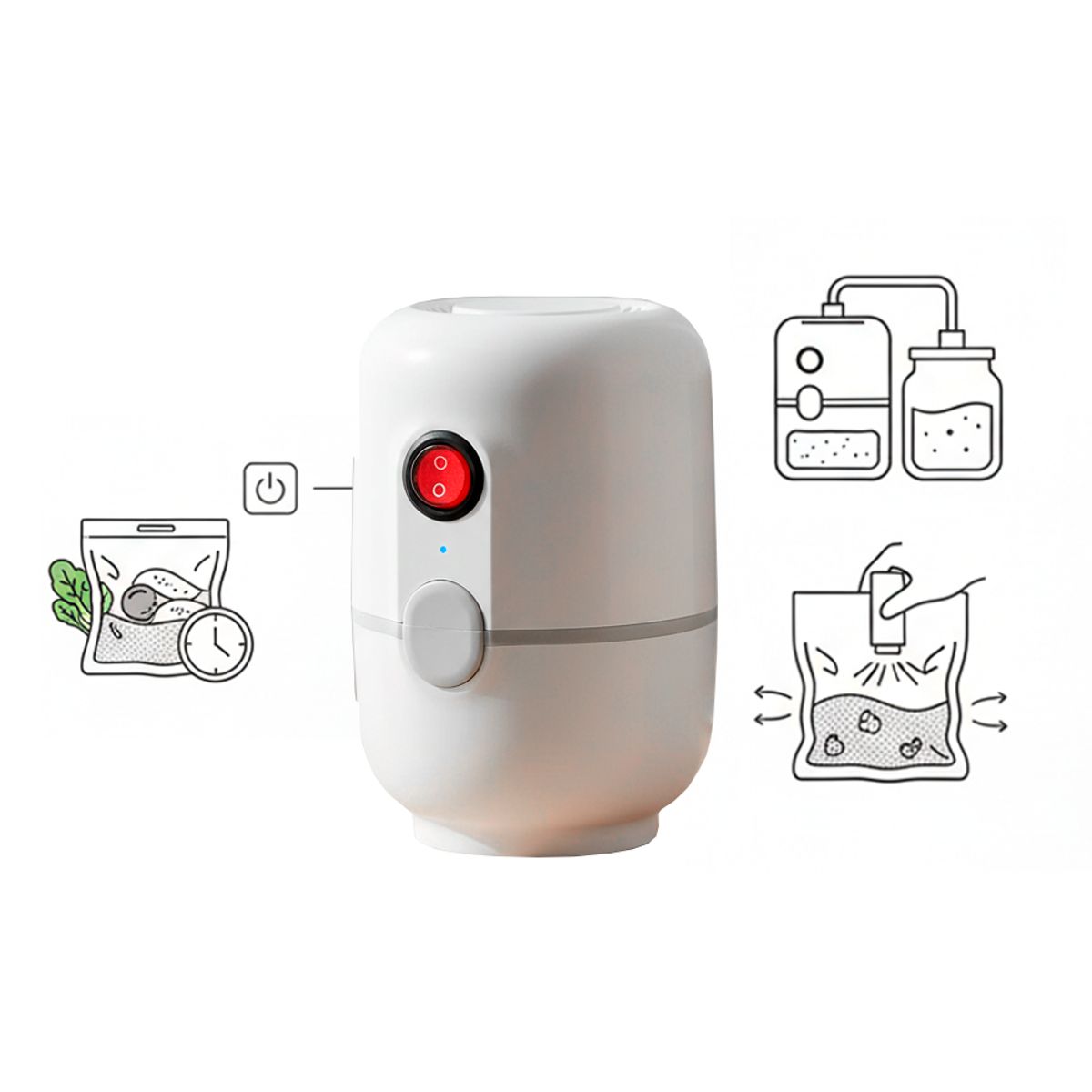 GENERICO - Bomba De Succión Eléctrica Para Bolsas Ropa Viaje Aspirador