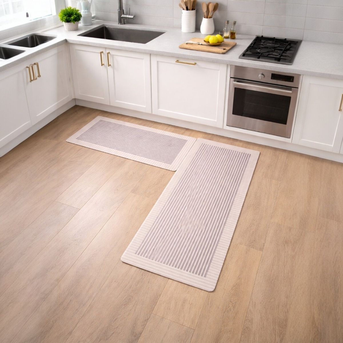 GENERICO - Alfombrilla de cocina Nanopiel antideslizante 120x40cm