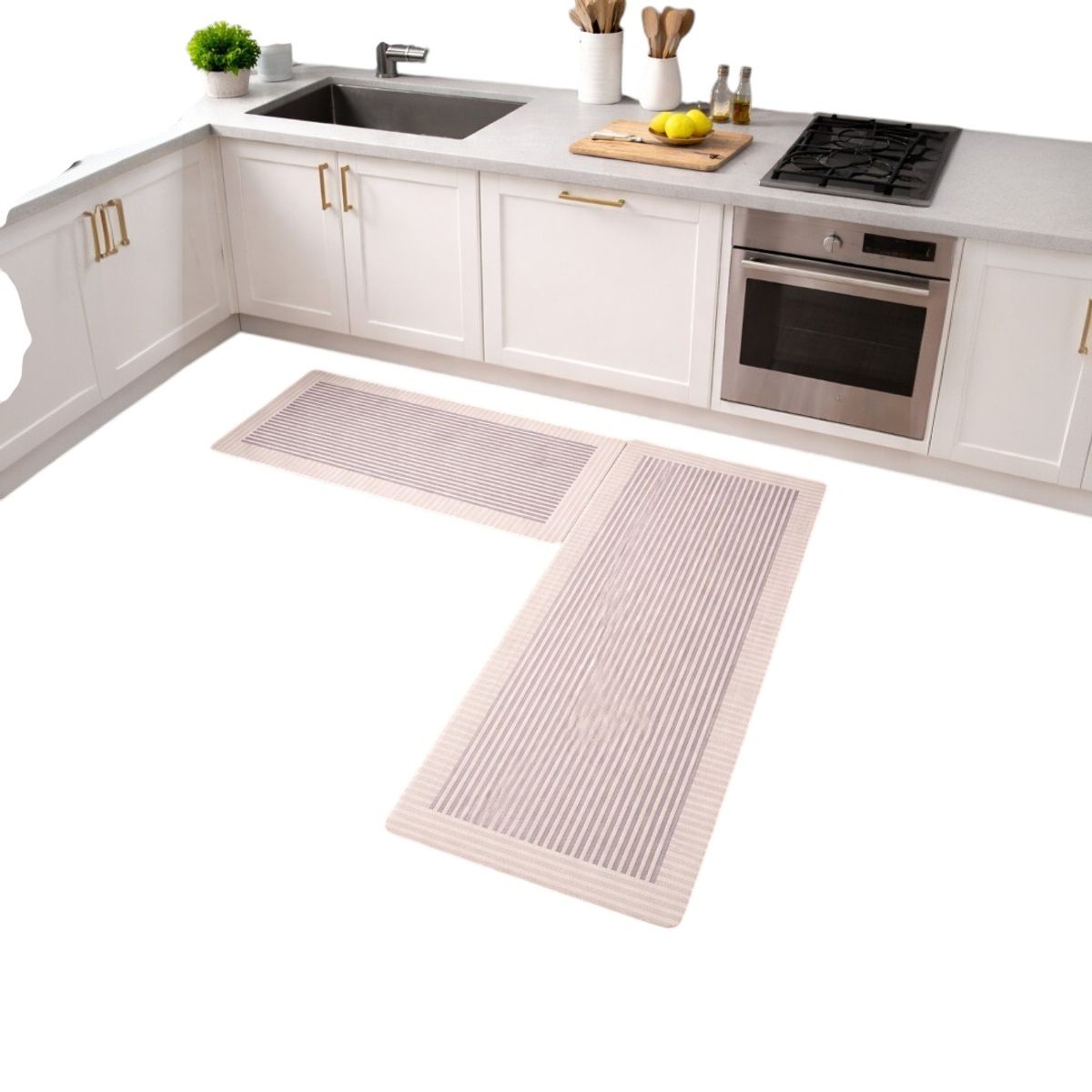GENERICO - Alfombrilla de cocina Nanopiel antideslizante 120x40cm