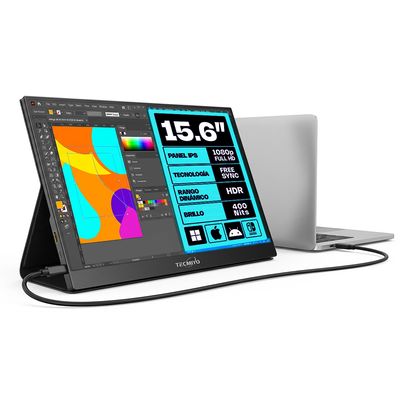 Tecmiyo Monitor Portátil 15.6 Ips Full Hd Usb-C Hdmi