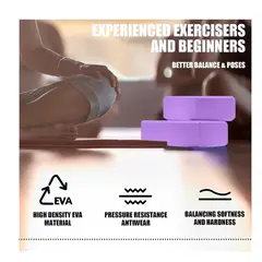 EVERSO - Pack X2 Ladrillo Yoga Cubo Goma Eva Bloque Pilate Fitness Violeta