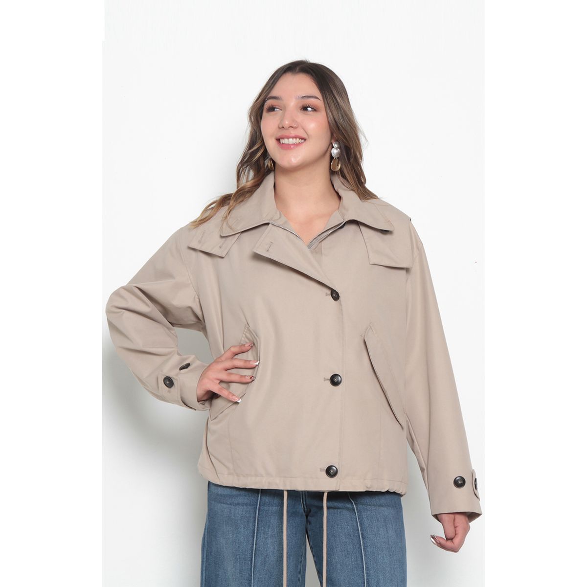 WADOS - CHAQUETA MANGA LARGA CRUZADA  CON BOLSILLOS