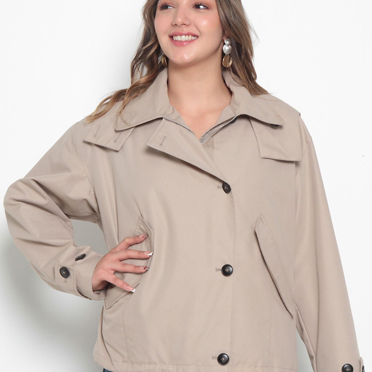 WADOS - CHAQUETA MANGA LARGA CRUZADA  CON BOLSILLOS
