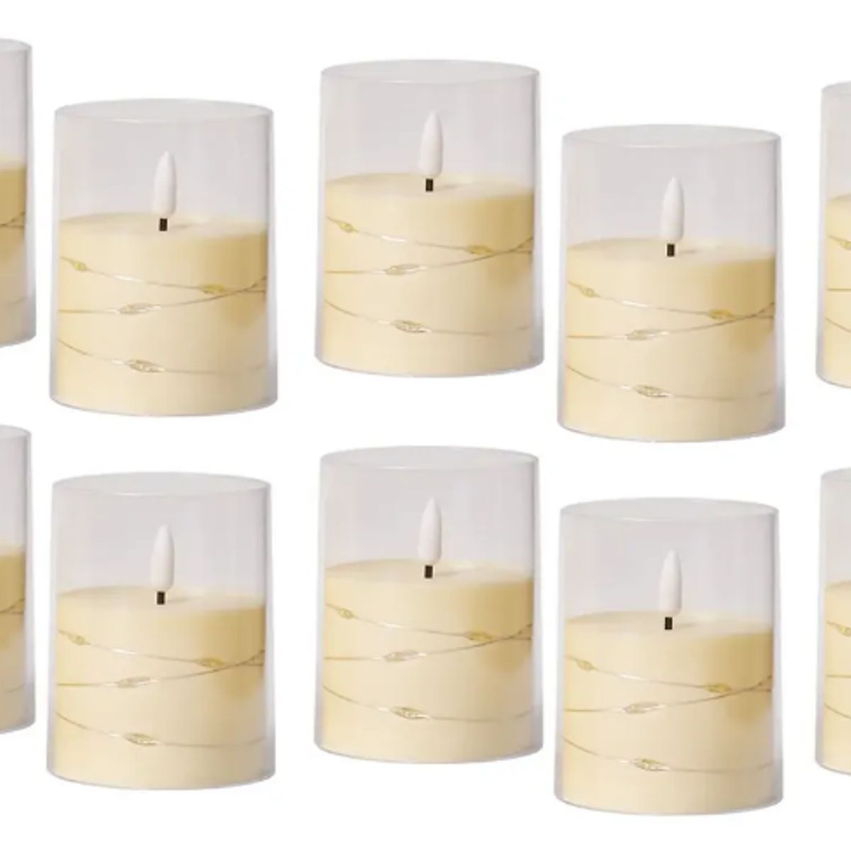 GENERICO - Pack X10 Velas Led Decorativas De 10cm Luz Cálida