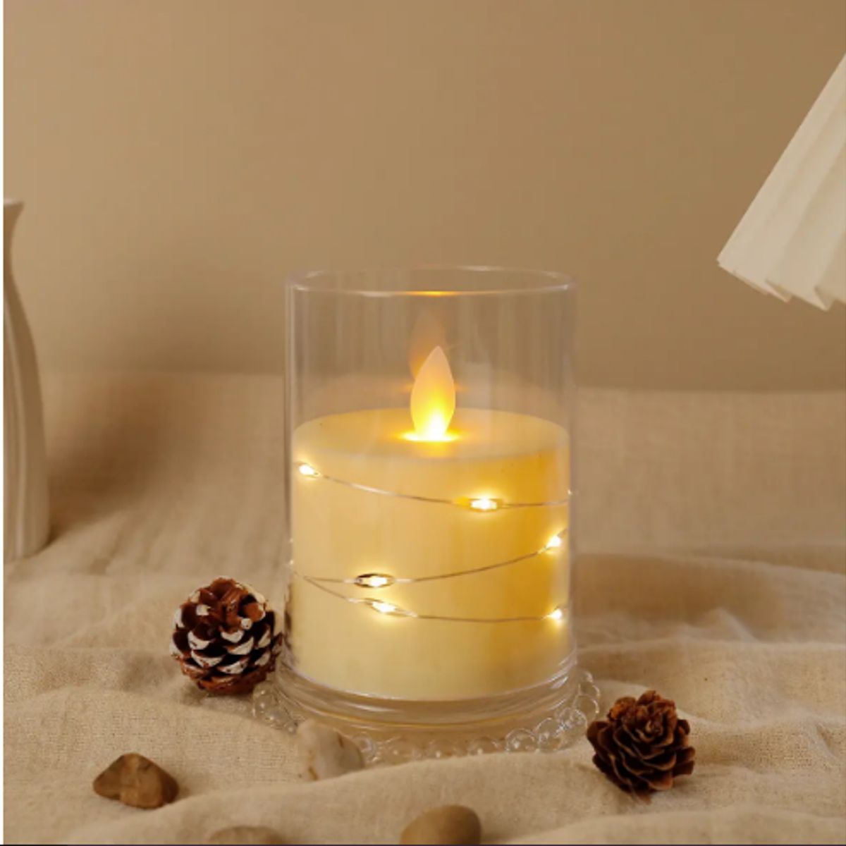 GENERICO - Pack X10 Velas Led Decorativas De 10cm Luz Cálida