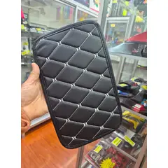 GENERICO - Funda para apoyabrazos auto eco cuero universal hilo BLANCO
