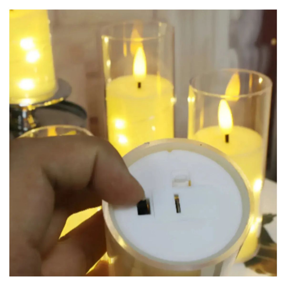 GENERICO - Pack X10 Velas Led Decorativas De 15cm Luz Cálida