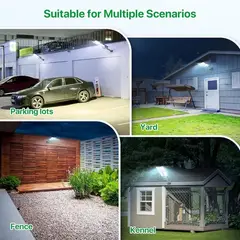 EVERSO - Pack 2 Foco Solar Exterior Sensor Movimiento Control Remoto