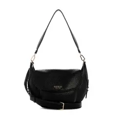 GUESS - Cartera Mujer Marsha Flap Shoulder Bag Negro