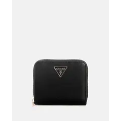 GUESS - Billetera Isobel Slg Small Zip Around Negro