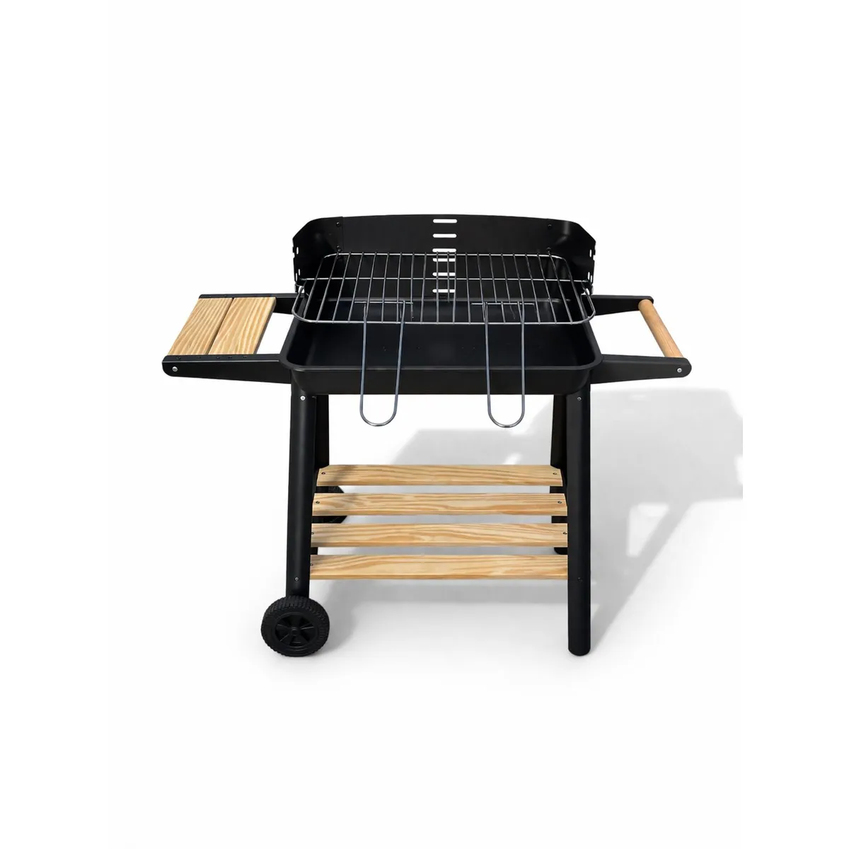 ALTERNATIVE - Parrilla a Carbón LORE con Ruedas y Mesa Lateral  Acero Resistente + Fácil Transporte