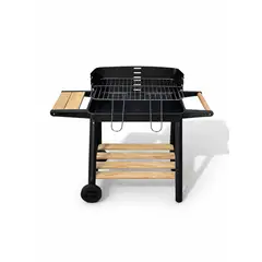 ALTERNATIVE - Parrilla a Carbón LORE con Ruedas y Mesa Lateral Acero Resistente + Fácil Transporte