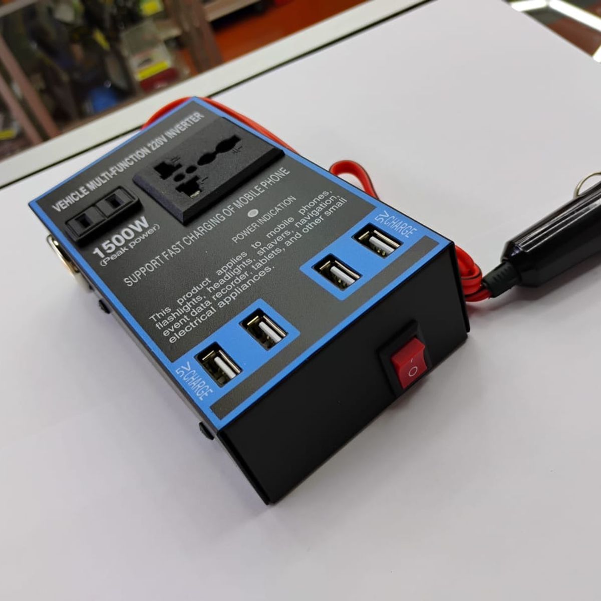 GENERICO - Inversor 1500W 1224V a 110220V con USB carga rápida