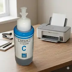 LOGIC - TINTA UNIVERSAL CYAN 100ML COMPATIBLE CON HP, CANON, EPSON , BROTHER Y LEXMARK