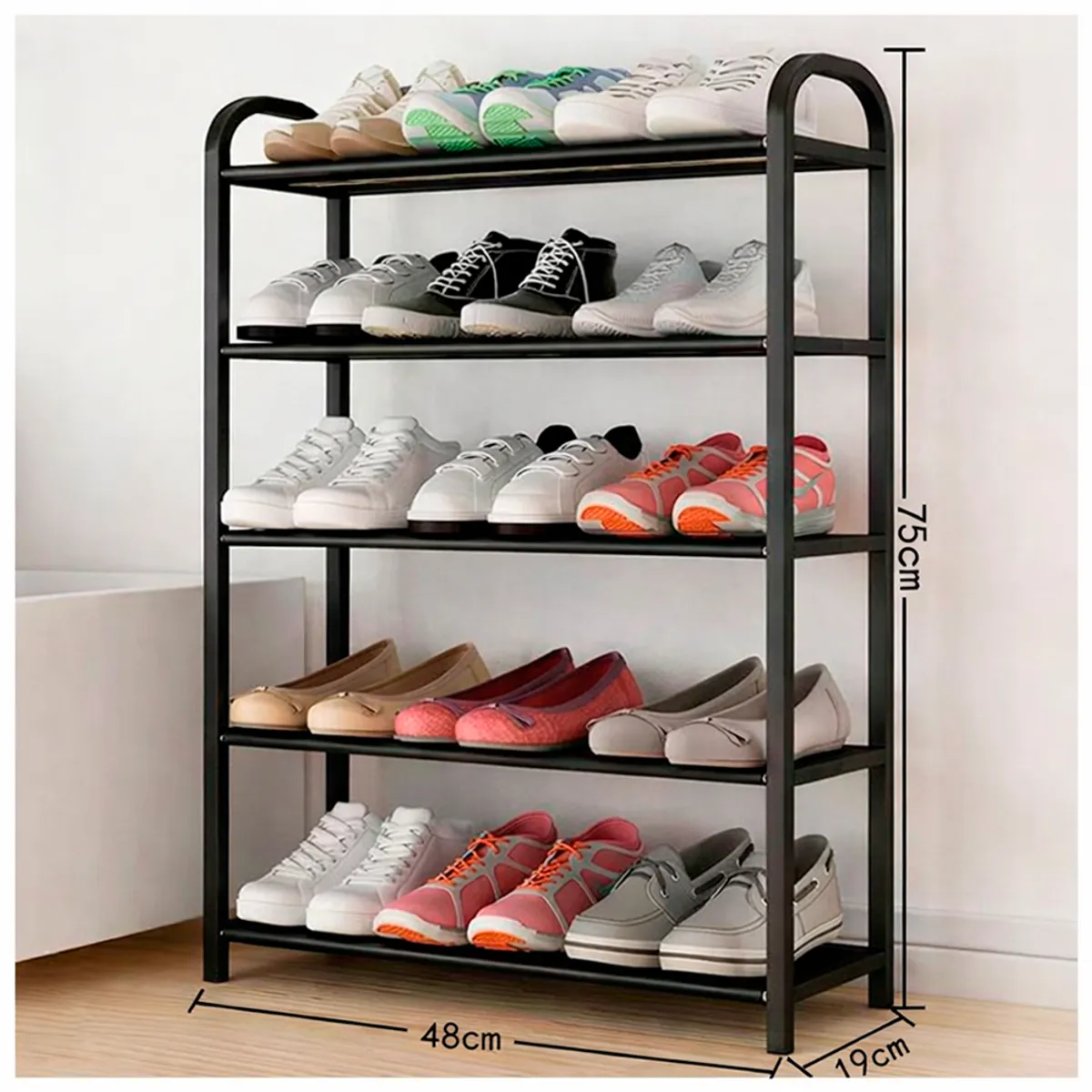 IRM - Zapatero Grande Organizador de zapatos 15 pares 75cm alto x 48cm ancho 5 niveles