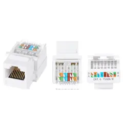 GENERICO - Conector Keystone RJ45 Hembra CAT6 Sin Herramientas Instalación Rápida y Segura