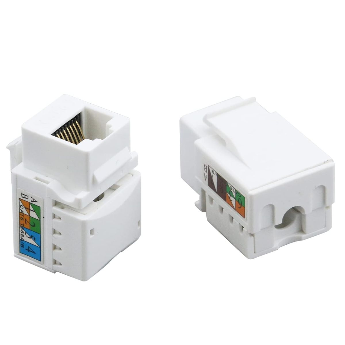 GENERICO - Conector Adaptador RJ45 CAT6 Keystone Jack Módulo para Placa de Pared