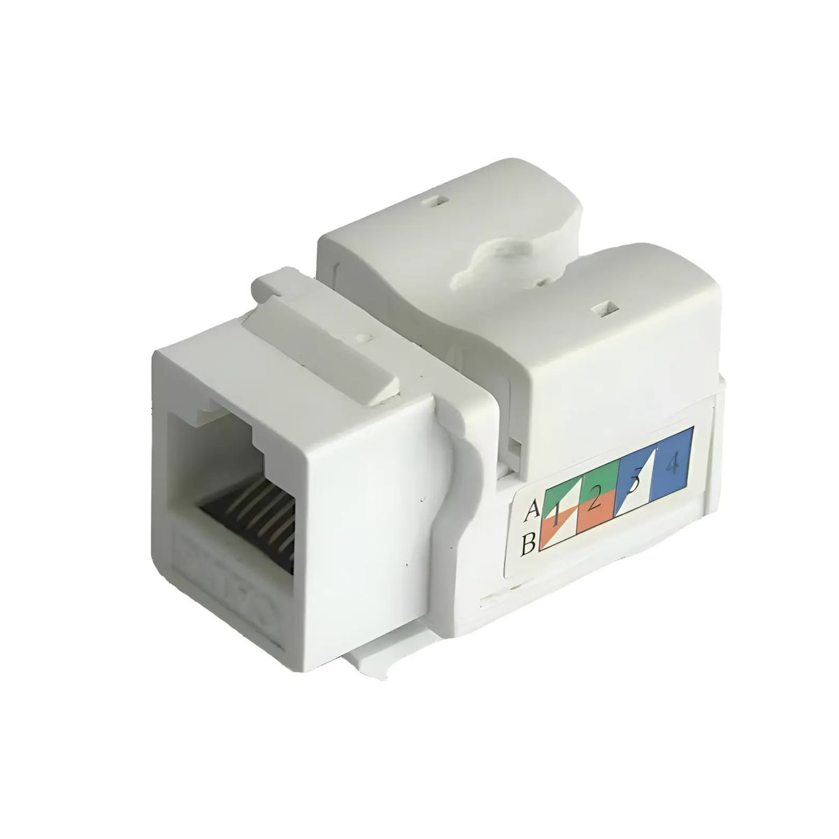 GENERICO - Conector Adaptador RJ45 CAT6 Keystone Jack Módulo para Placa de Pared