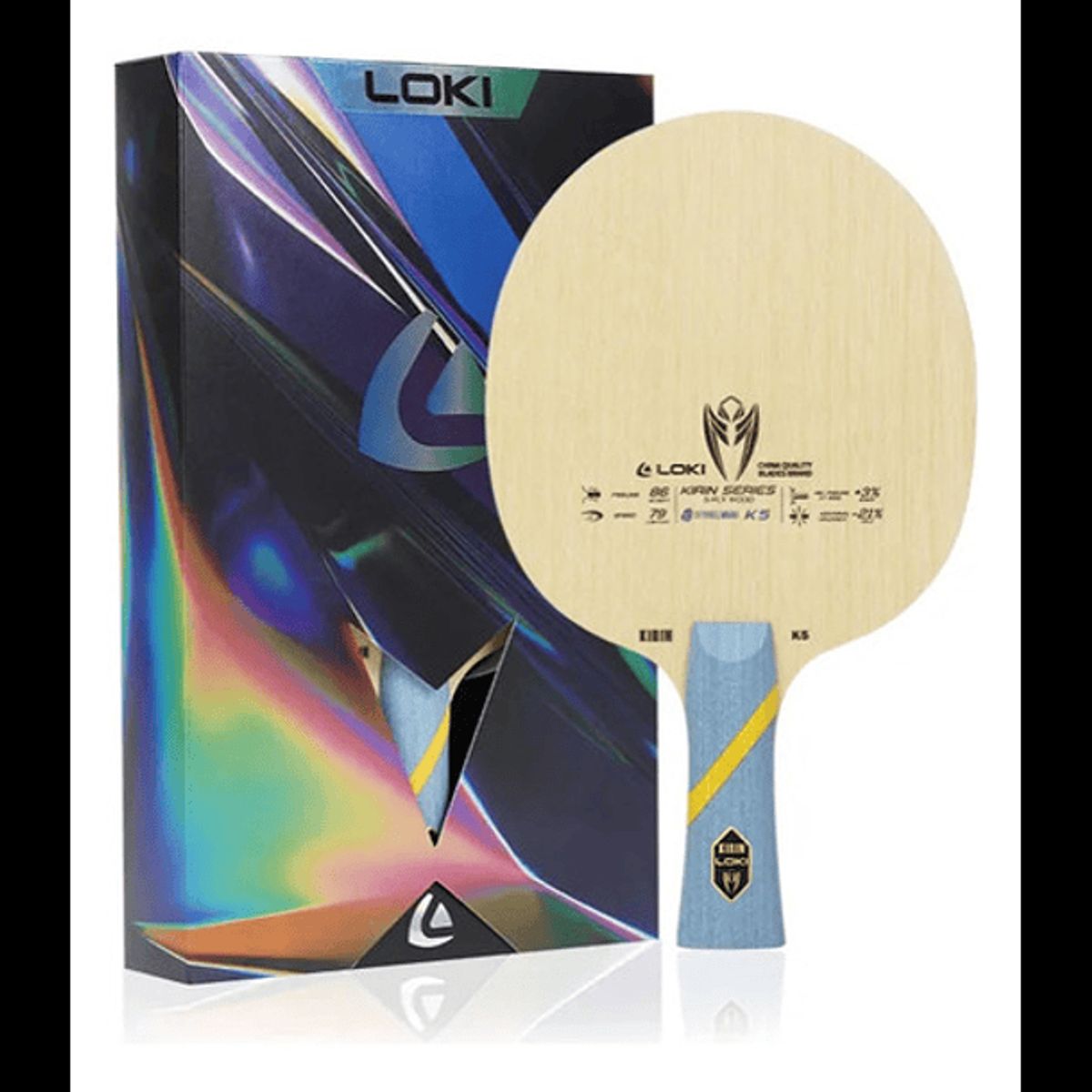 LOKI - Loki Kirin 5 Madero de Tenis de Mesa 5 Capas Mango Tradicional