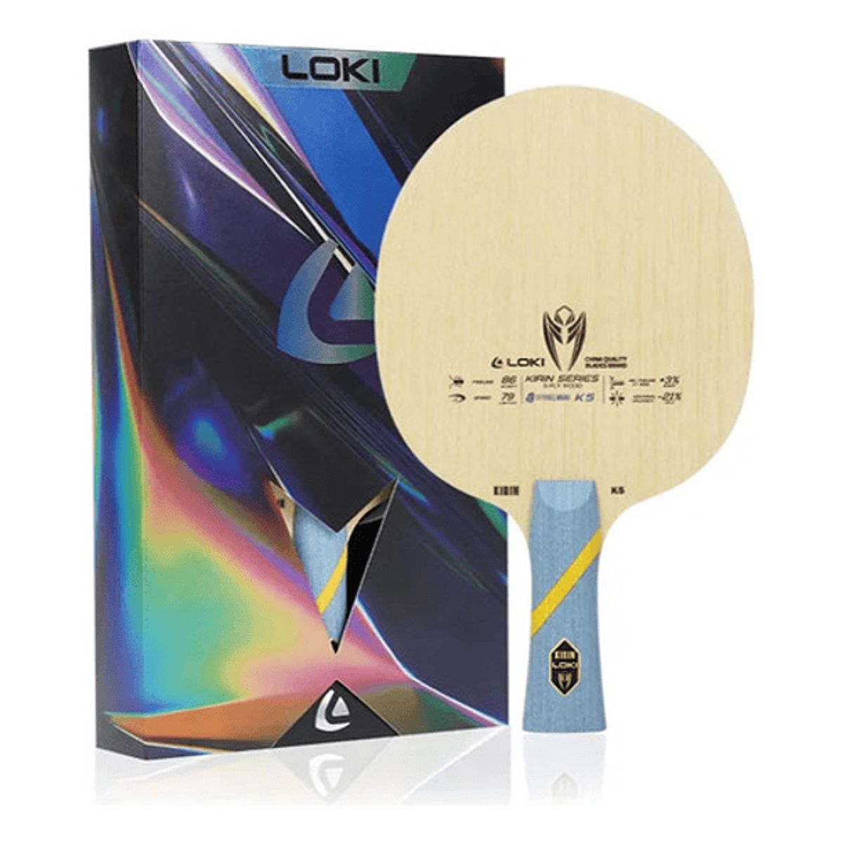 LOKI - Loki Kirin 5 Madero de Tenis de Mesa 5 Capas Mango Tradicional