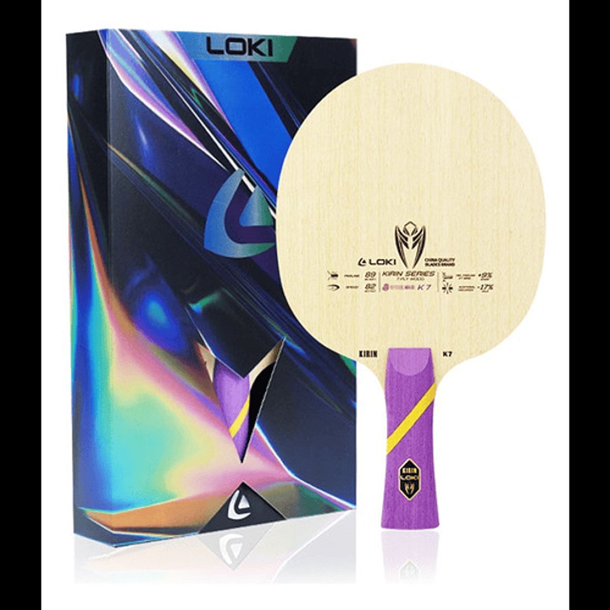 LOKI - Loki Kirin 7 Madero de Tenis de Mesa 7 Capas Mango Lapicero