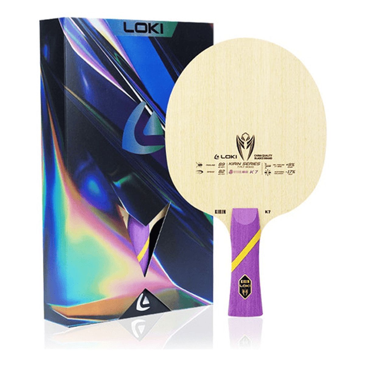 LOKI - Loki Kirin 7 Madero de Tenis de Mesa 7 Capas Mango Lapicero