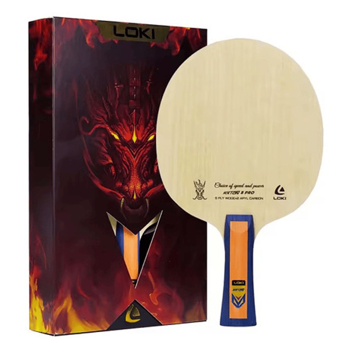 LOKI - Loki Rxton 5 Madero de Tenis de Mesa 7 Capas Mango Tradicional