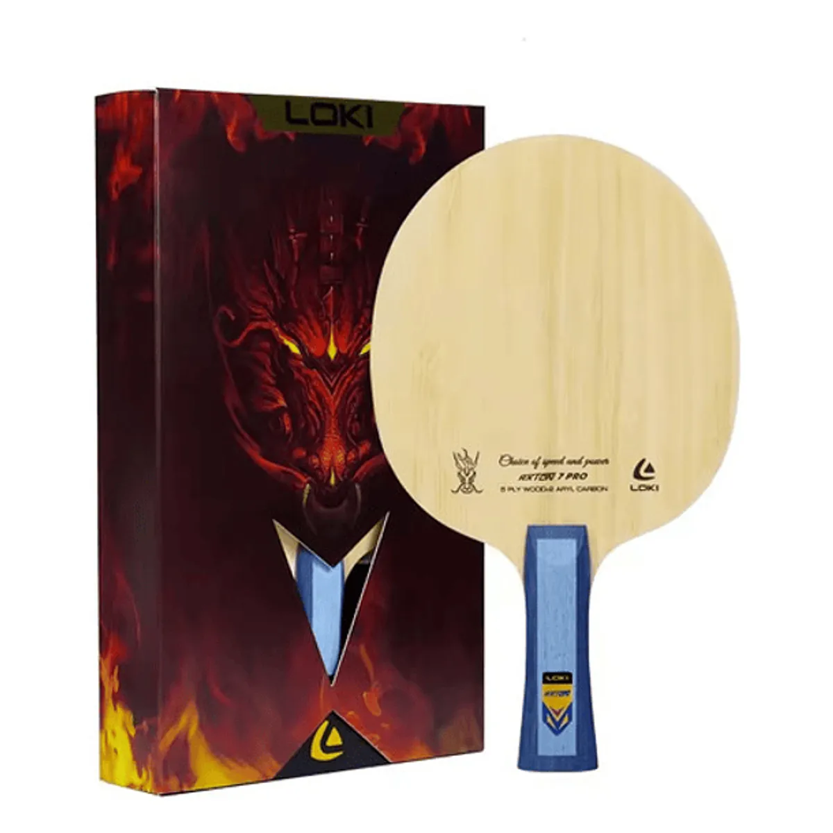 LOKI - Loki Rxton 7 Madero de Tenis de Mesa 7 Capas Carbono Mango Tradicional