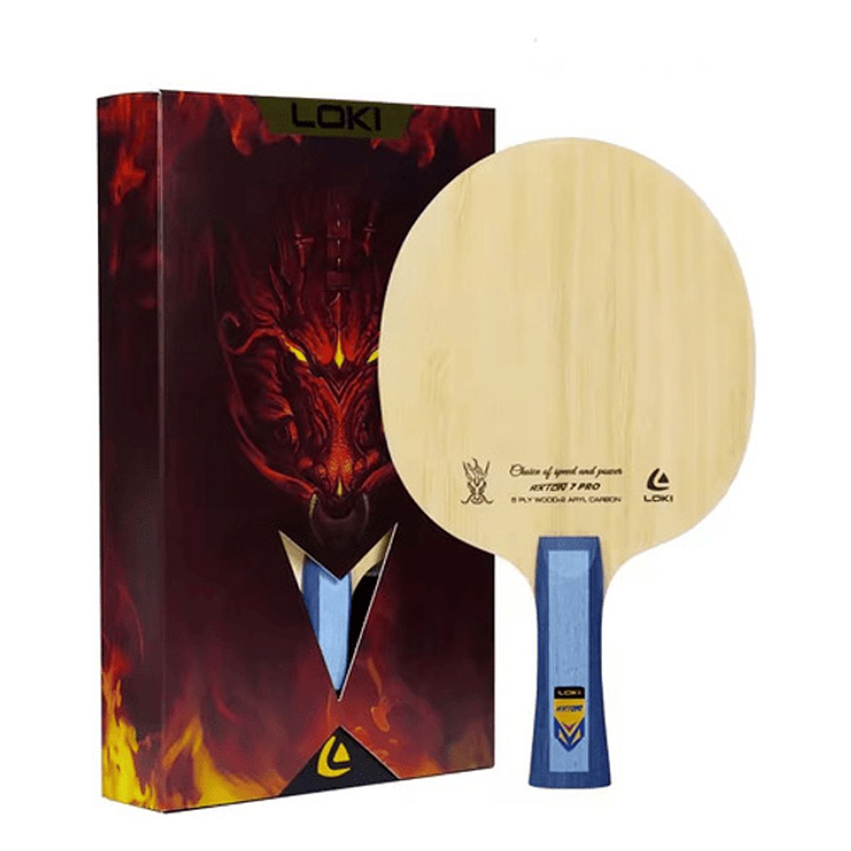 LOKI - Loki Rxton 7 Madero de Tenis de Mesa 7 Capas Carbono Mango Tradicional
