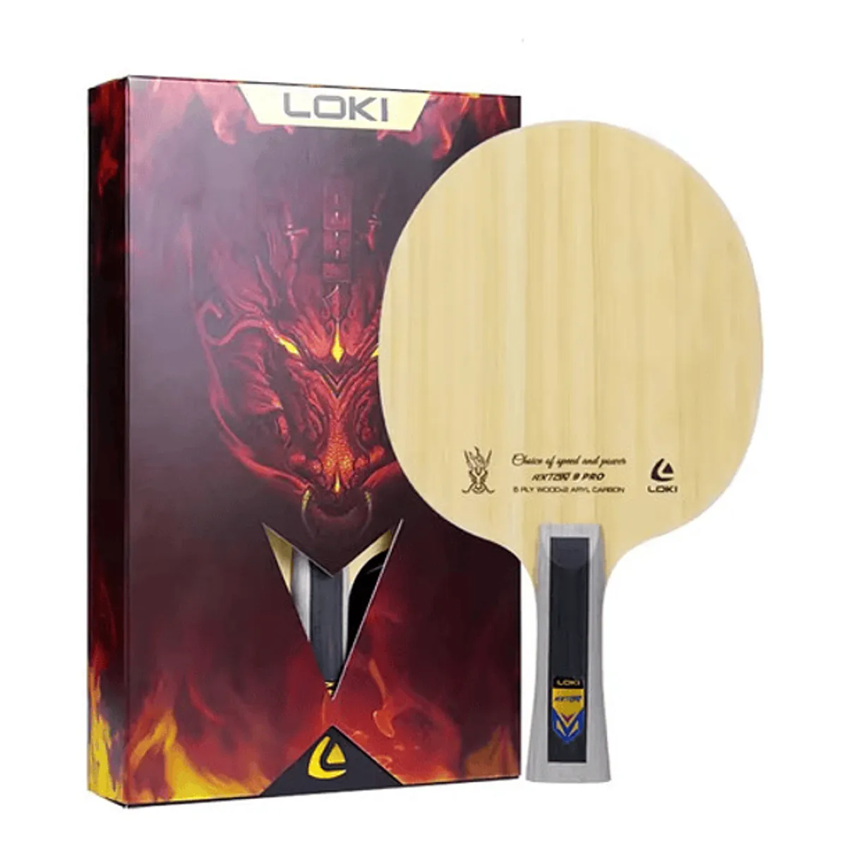 LOKI - Loki Rxton 9 Madero de Tenis de Mesa 7 Capas Carbono Mango Tradicional