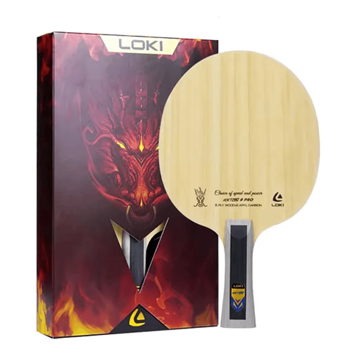 LOKI - Loki Rxton 9 Madero de Tenis de Mesa 7 Capas Carbono Mango Tradicional