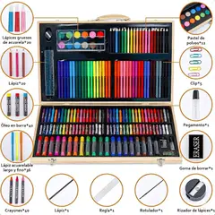 GENERICO - Set de Arte 180 Piezas: El Regalo que Despierta su Imaginación y Talento