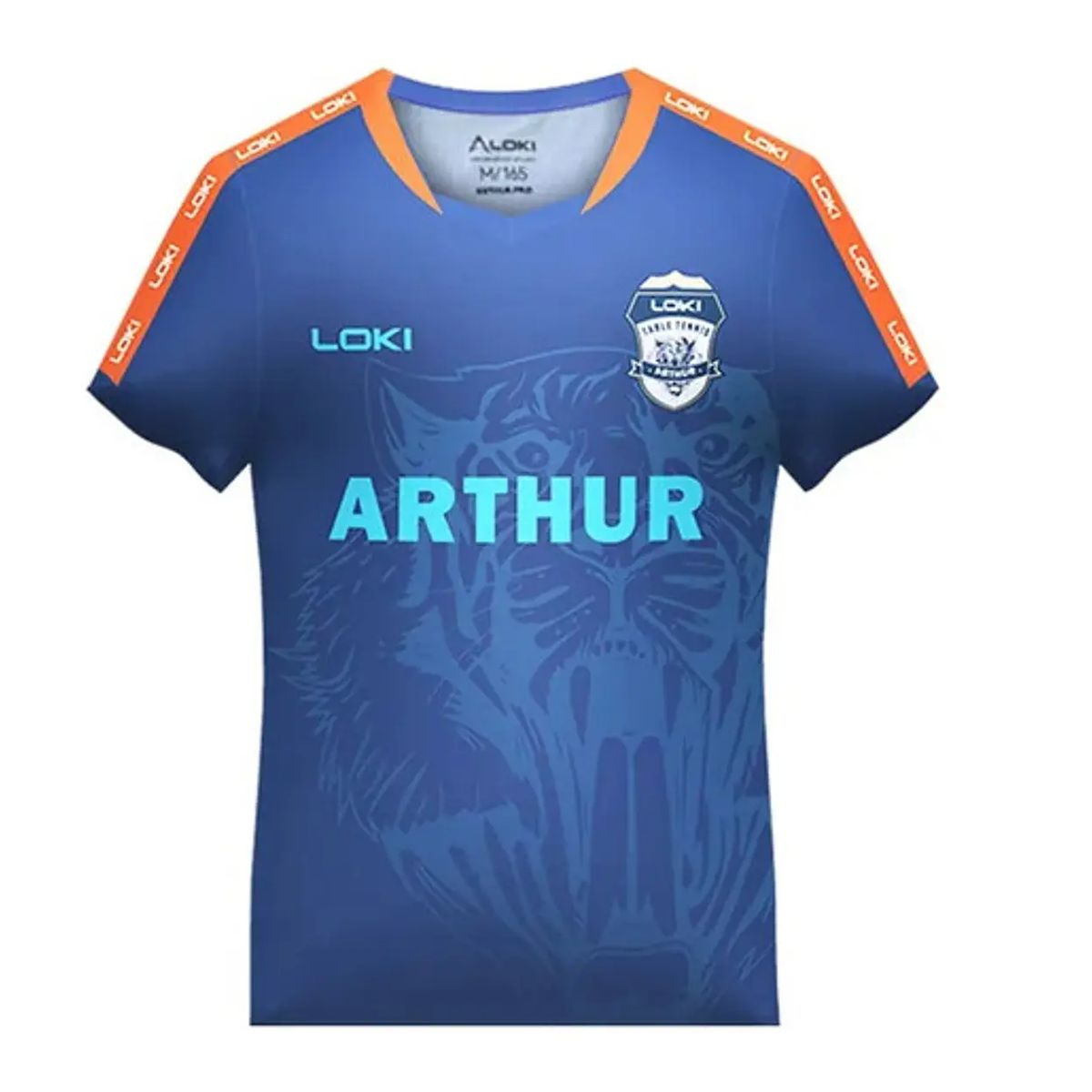 LOKI - Polera Camiseta Profesional Tenis De Mesa Loki Ping Pong Color Azul Diseño Arthur - Talla M