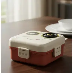 GENERICO - Lonchera Hermética Con Divisiones Lunch Box + Cuchara Super CAT