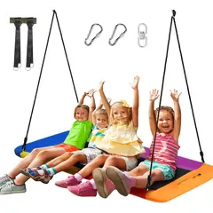 GENERICO - Columpio Mecedor Multicolor Rectangular.