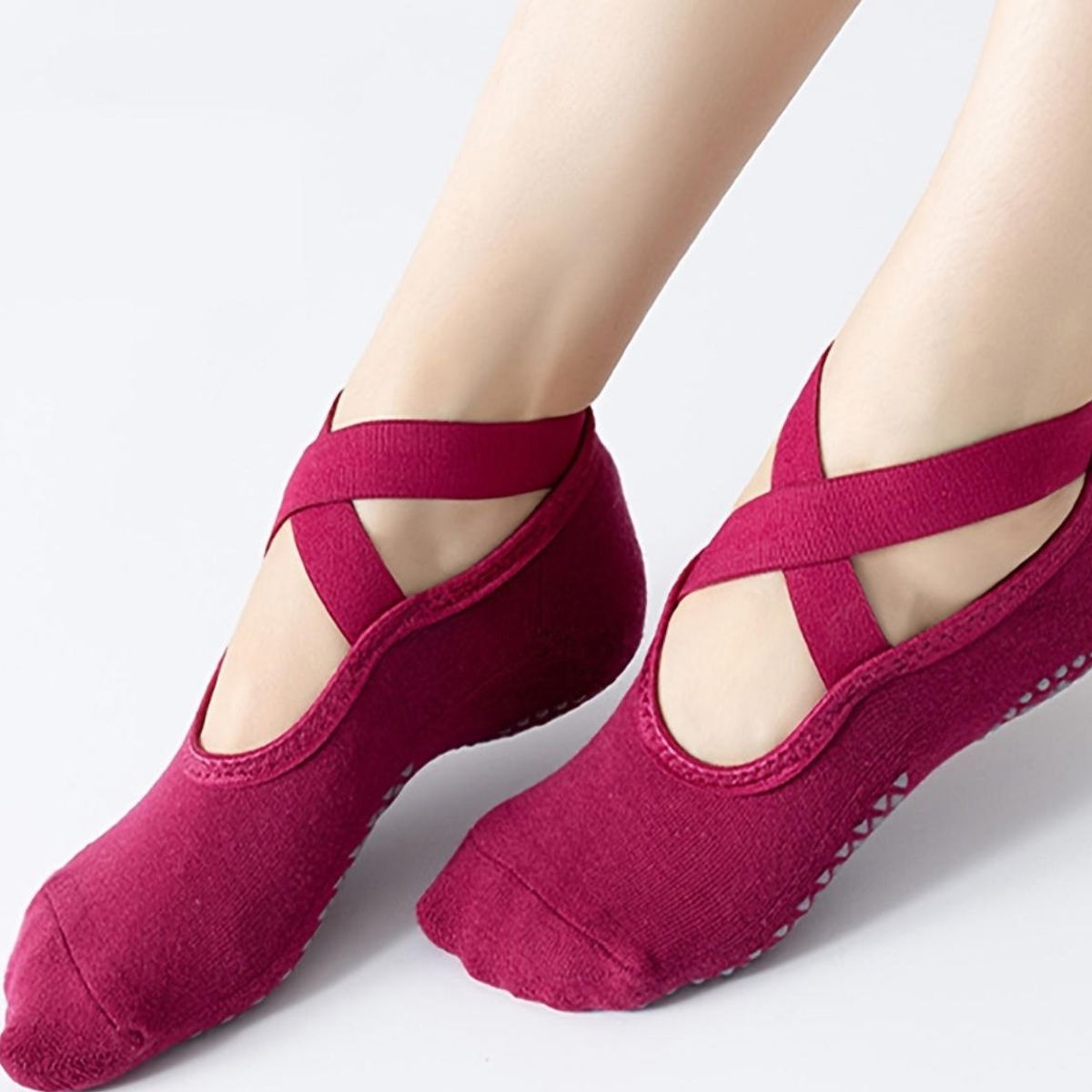 ATURE - Calcetines Antideslizantes Para Yoga Pilates 3 Pares Alta