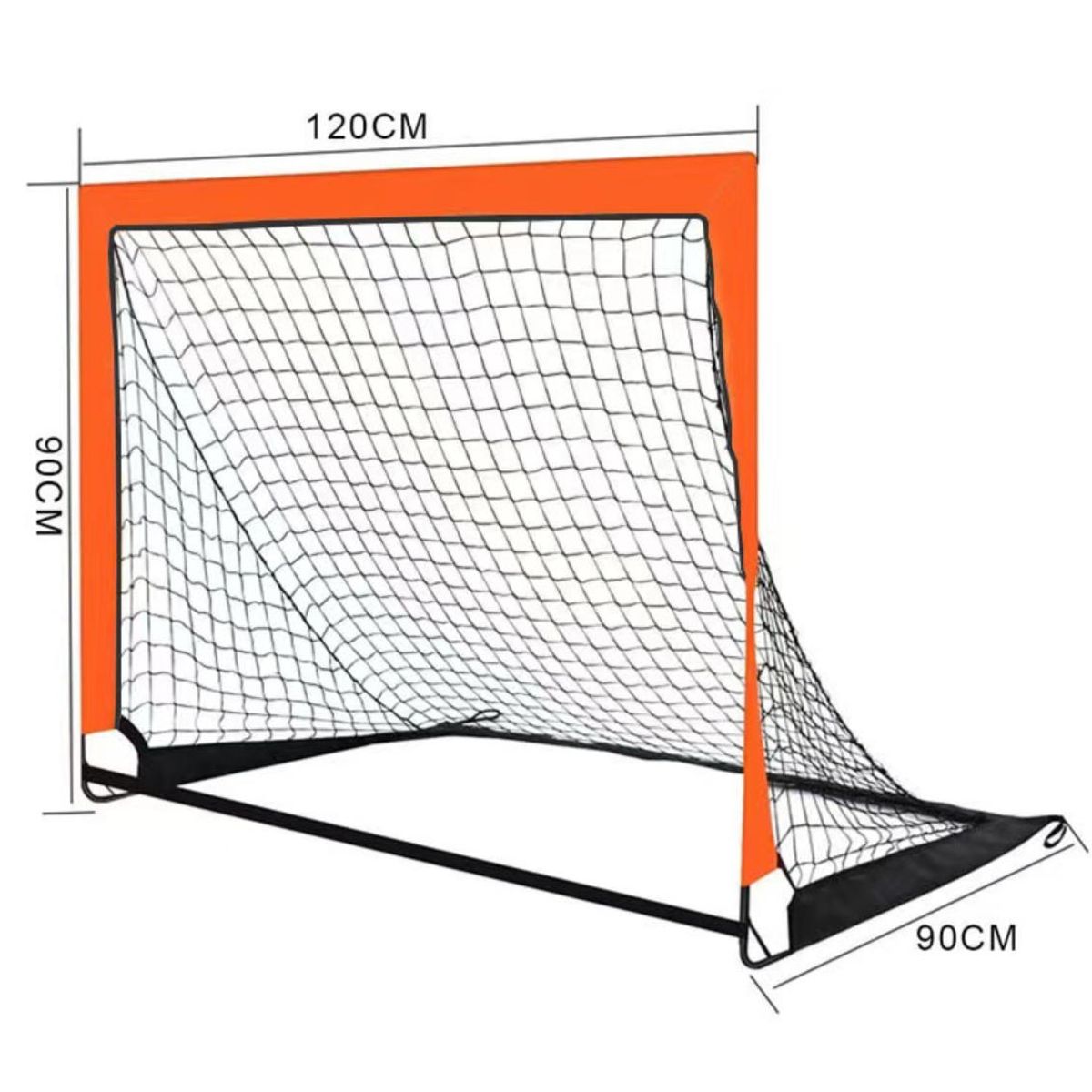 ATURE - 2 Juego De Porterías De Fútbol Portátil Para Niños 120*90cm Naranja